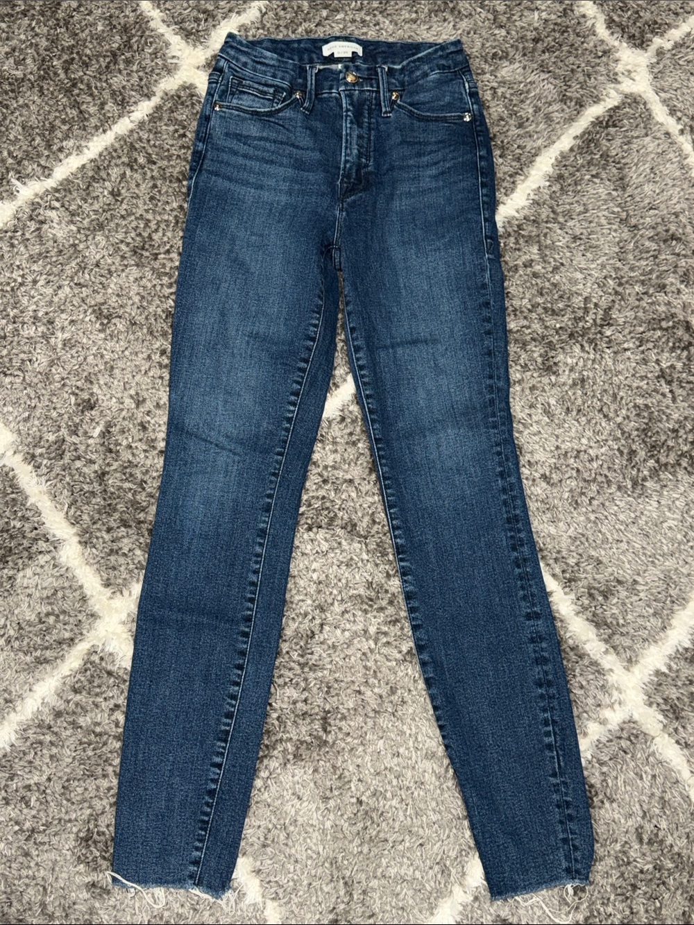 Size 0 / 25 Good American Indigo High-Rise Skinny Jeans